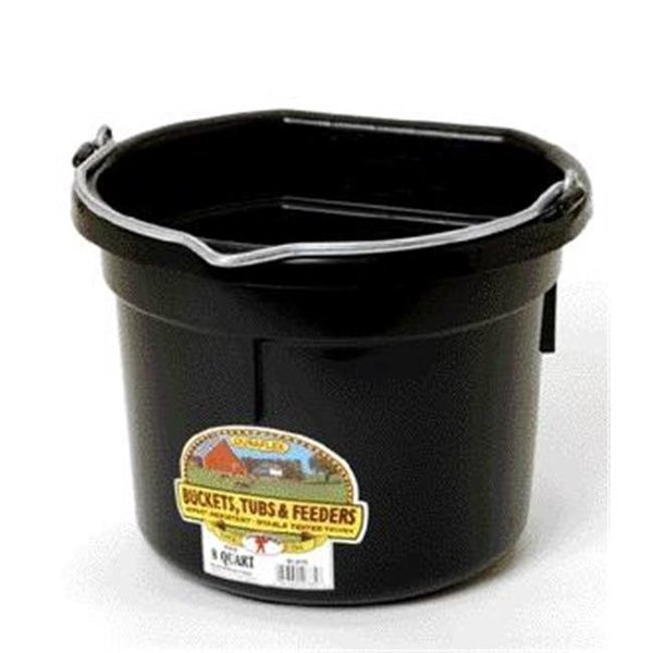 Fly Free Zone,Inc. Inc Flat Back Plastic Bucket- Black 8 Quart - P8FBBLACK FL736174